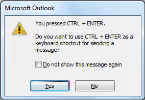 Ctrl + Enter to send email