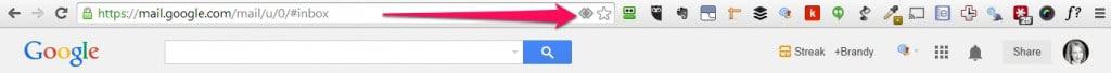 Gmail default email - Chrome address bar