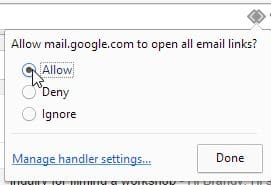 Gmail default email - settings