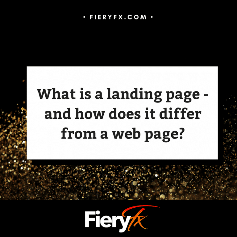 What is a landing page - and how does it differ from a web page?