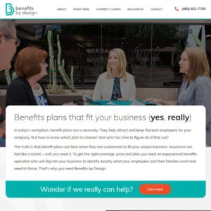 Benefits by Design Strategy Design Brand Site Build