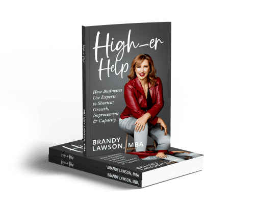 High-er Help book sitting on stack of books