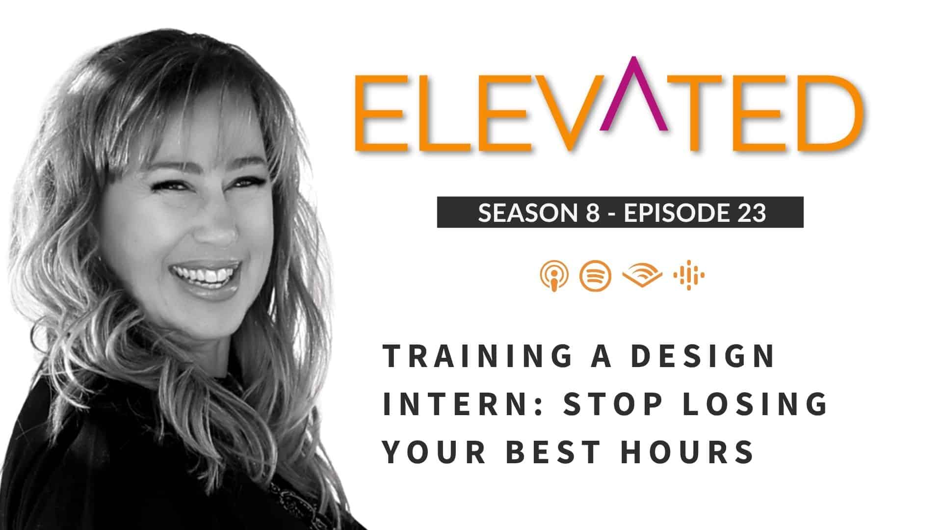 Training a design intern in a kitchen and bath design showroom