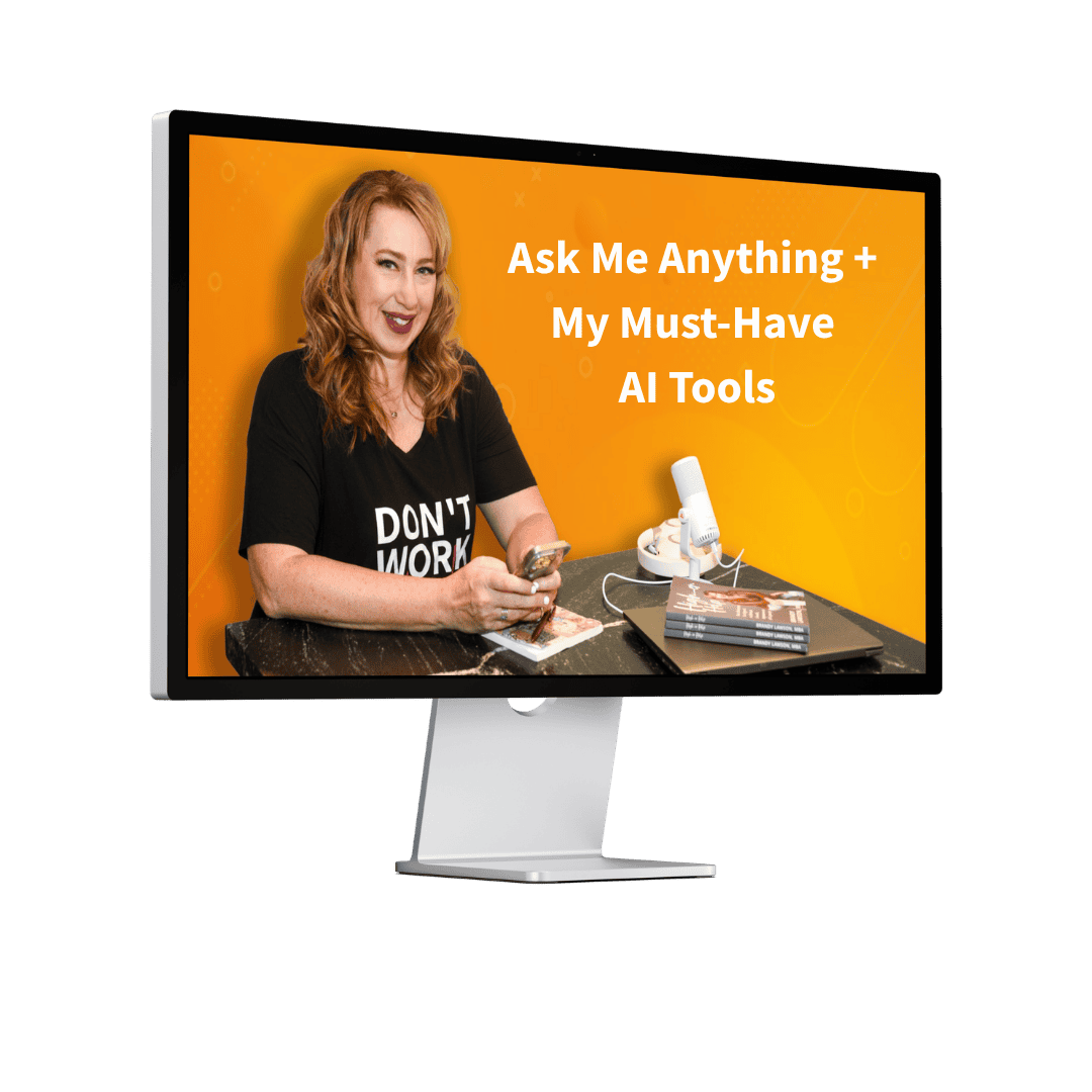 Ask Me Anything about AI + My Must-Have Tools - Brandy Lawson image with High-er Help Book